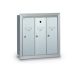 3-Door Semi-Recessed Vertical Mailbox